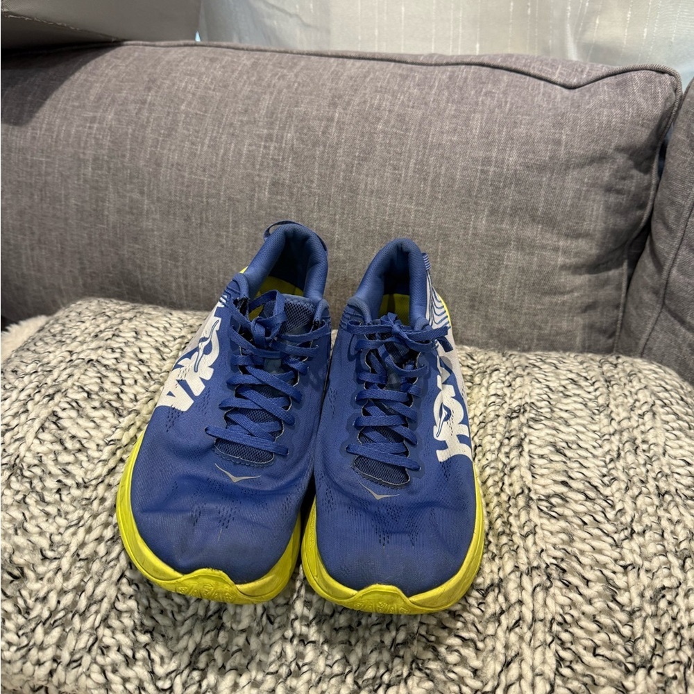 Hoka Men's Athletic Shoes in Blue and Yellow
